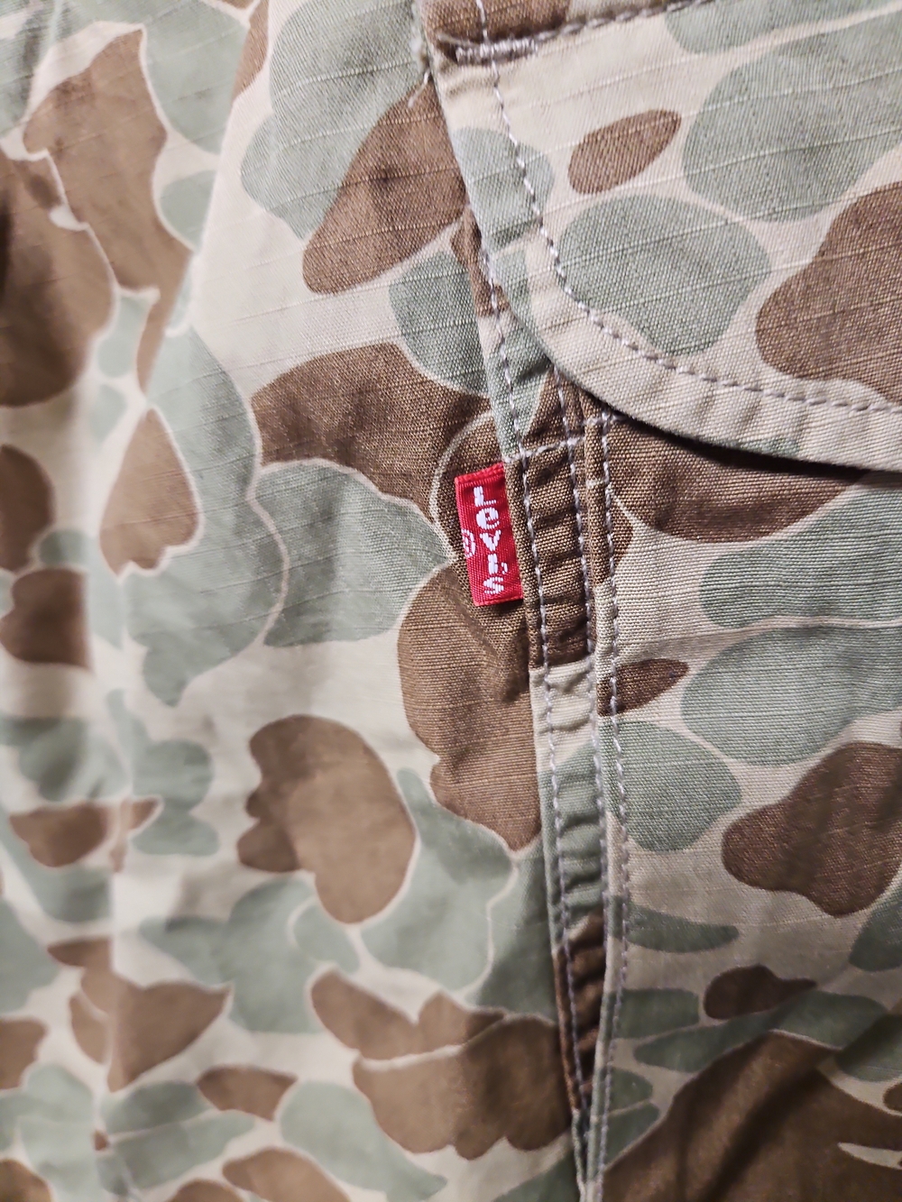 Levi's Men's XX Cargo Baggy Pants Camo Size 30x32 100% Cotton NWT - Picture 7 of 10